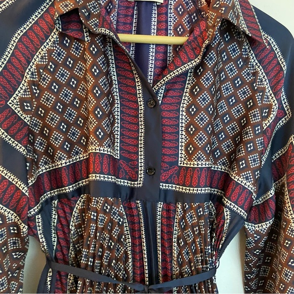 NWOT Sandro Pleated Shirt Dress in Purple - Picture 6 of 8